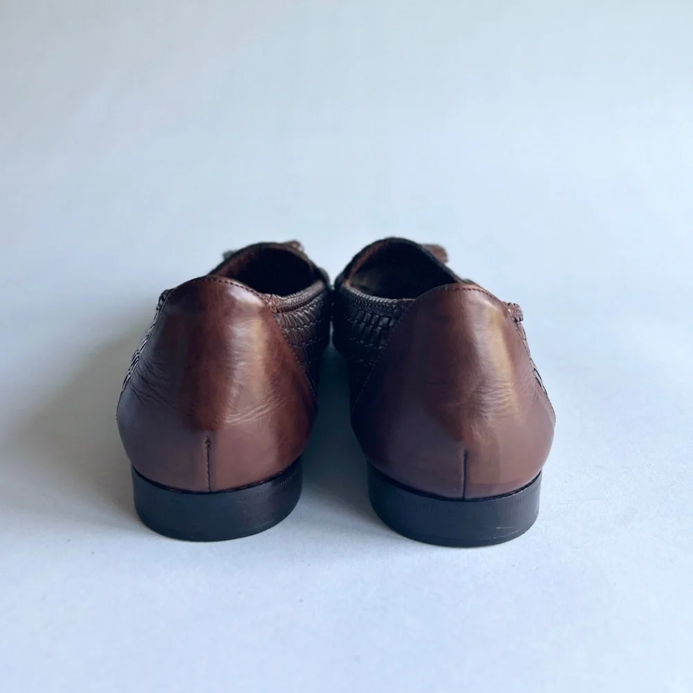 Cole Haan Brown Genuine Leather Weaving Loafers size 9 - Picture 10 of 16